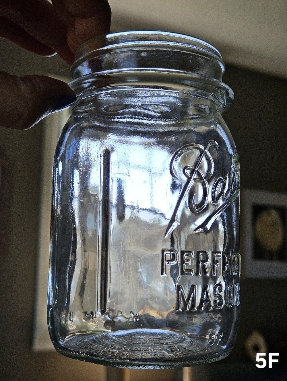 Set Of 4 Vintage BALL Perfect Mason 12 oz Jars Square Ribbed Glass Canning USA - Picture 10 of 16